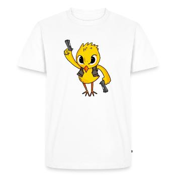 Chicks with pistol - Men's Premium Organic T-Shirt - white - Front - Nico (187cm)
