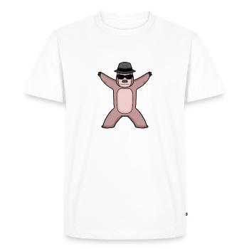 Cool Sloth Animal - Men's Premium Organic T-Shirt - white - Front - Nico (187cm)