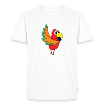 Parrot Jungle - Men's Premium Organic T-Shirt - white - Front - Nico (187cm)