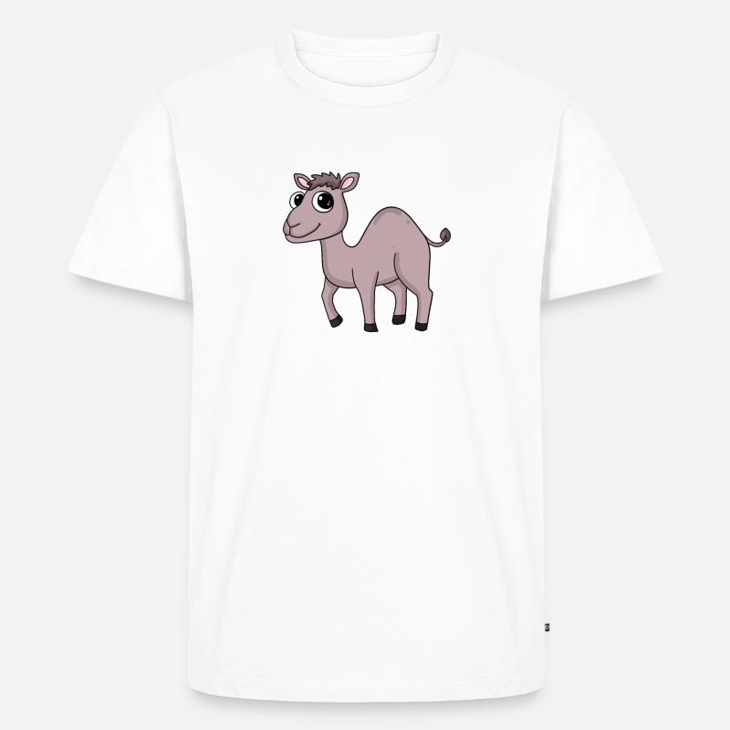 Niedliches Kamel - Männer Premium Bio T-Shirt - Weiß