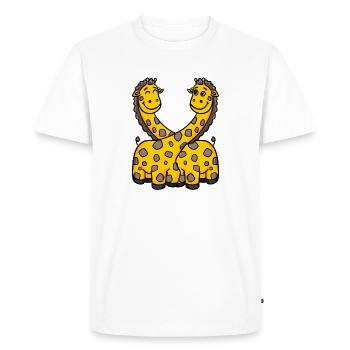 Girafes Girafe - T-shirt Premium bio Homme - blanc - Devant - Nico (187cm)