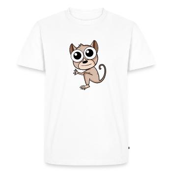Tarsier Gobelins Lémuriens - T-shirt Premium bio Homme - blanc - Devant - Nico (187cm)