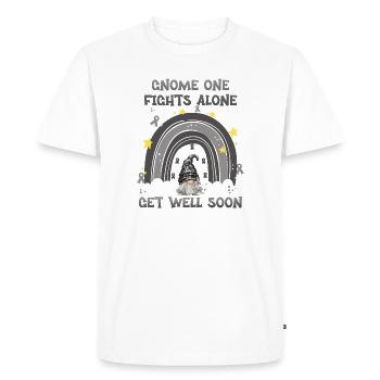 Gnome One combat seul le cancer de la peau - T-shirt Premium bio Homme - blanc - Devant - Nico (187cm)