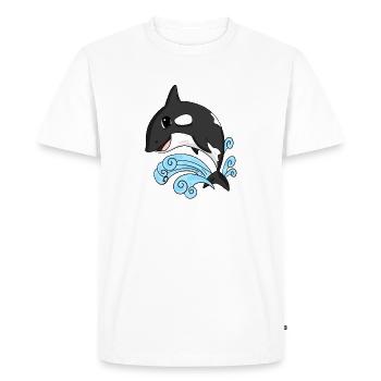Killer whale - Men's Premium Organic T-Shirt - white - Front - Nico (187cm)