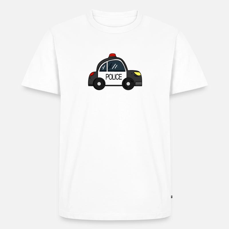 Polizei Auto - Männer Premium Bio T-Shirt - Weiß