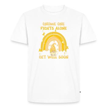 Gnome One lutte seul contre le cancer du sarcome - T-shirt Premium bio Homme - blanc - Devant - Nico (187cm)