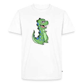 Dino Tooth Gap Dent de lait pour tout-petits - T-shirt Premium bio Homme - blanc - Devant - Nico (187cm)