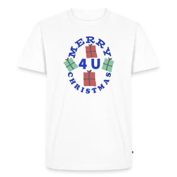 Design de Noël de cadeaux vibrants - T-shirt Premium bio Homme - blanc - Devant - Nico (187cm)