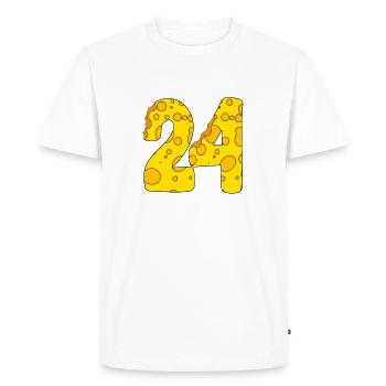24 ans - Cadeau de 24e anniversaire - 1924 - T-shirt Premium bio Homme - blanc - Devant - Nico (187cm)