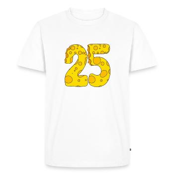 25 ans - Cadeau de 25e anniversaire - 1925 - T-shirt Premium bio Homme - blanc - Devant - Nico (187cm)