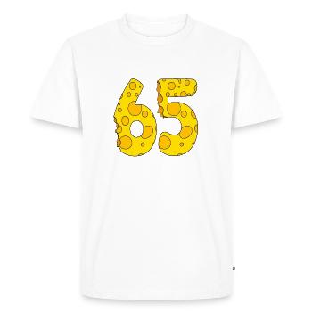 65 ans - Cadeau de 65e anniversaire - 1965 - T-shirt Premium bio Homme - blanc - Devant - Nico (187cm)