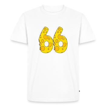 66 ans - Cadeau de 66e anniversaire - 1966 - T-shirt Premium bio Homme - blanc - Devant - Nico (187cm)