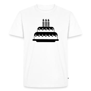 Cake logo - Men's Premium Organic T-Shirt - white - Front - Nico (187cm)