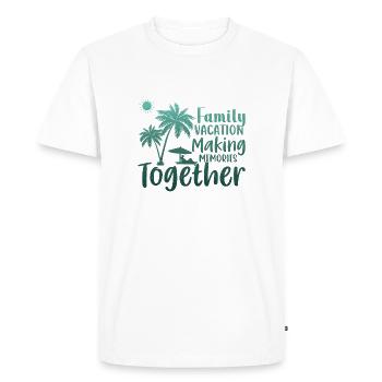 Vacances en famille Créer des souvenirs ensemble - T-shirt Premium bio Homme - blanc - Devant - Nico (187cm)
