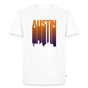 Pente de la ligne d’horizon d’Austin - T-shirt Premium bio Homme - blanc - Devant - Nico (187cm)