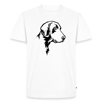 German Shorthair head - Men's Premium Organic T-Shirt - white - Front - Nico (187cm)