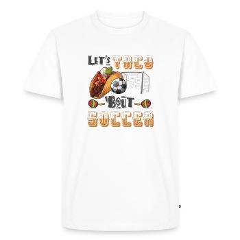 Let’s Taco Bout Entraîneur de football drôle - T-shirt Premium bio Homme - blanc - Devant - Nico (187cm)