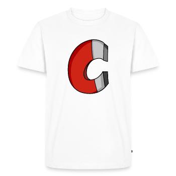 Horseshoe magnet - Men's Premium Organic T-Shirt - white - Front - Nico (187cm)