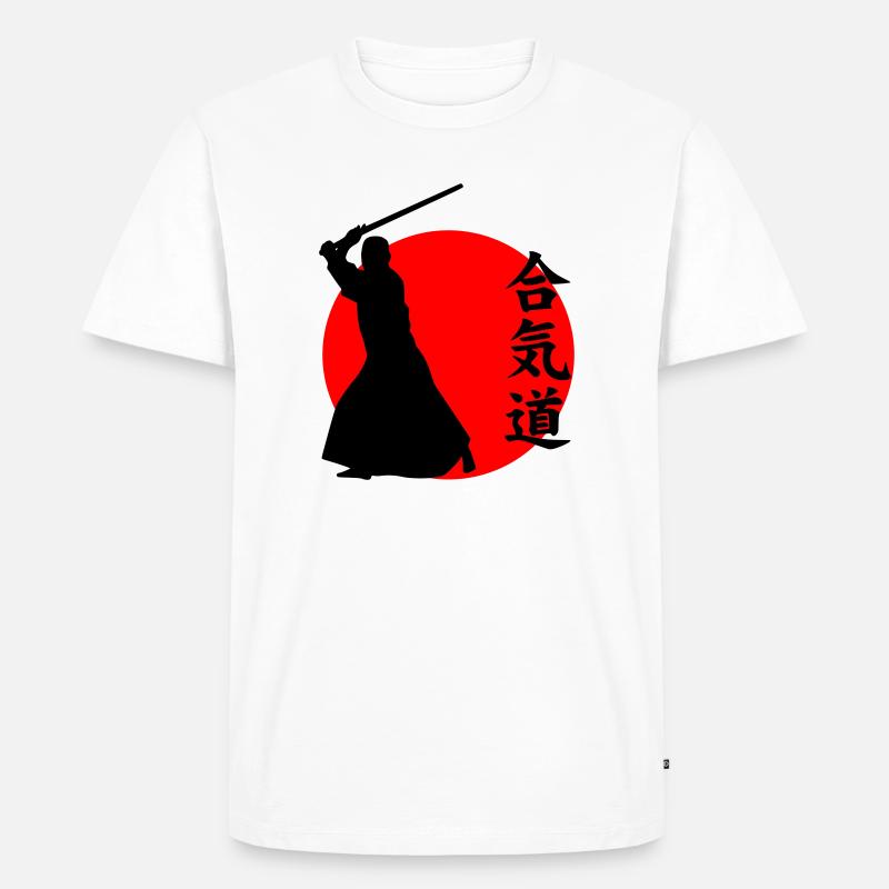 Aikido - Männer Premium Bio T-Shirt - Weiß