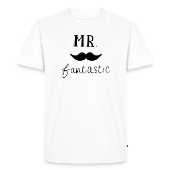M. fantastique - T-shirt Premium bio Homme - blanc - Devant - Nico (187cm)