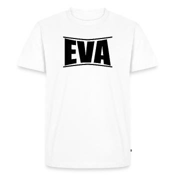 t-shirt Eva idée cadeau t-shirt - T-shirt Premium bio Homme - blanc - Devant - Nico (187cm)