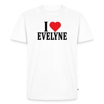 t-shirt I love Evelyne t-shirt gift idea - Men's Premium Organic T-Shirt - white - Front - Nico (187cm)