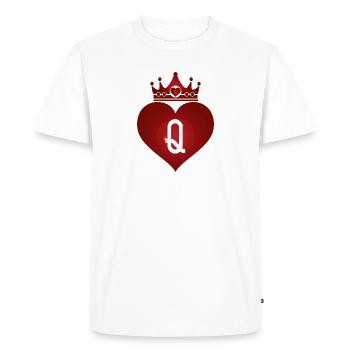 Reine de cœur - T-shirt Premium bio Homme - blanc - Devant - Nico (187cm)