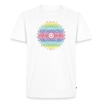 Mandala - Men's Premium Organic T-Shirt - white - Front - Nico (187cm)