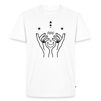 Astrologie du zodiaque du Verseau - T-shirt Premium bio Homme - blanc - Devant - Nico (187cm)