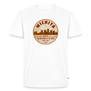 Wichita États-Unis - T-shirt Premium bio Homme - blanc - Devant - Nico (187cm)
