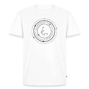 Constellation de points en éclat d’étoile - T-shirt Premium bio Homme - blanc - Devant - Nico (187cm)