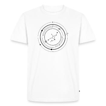 Silhouette en étoile de minuit - T-shirt Premium bio Homme - blanc - Devant - Nico (187cm)