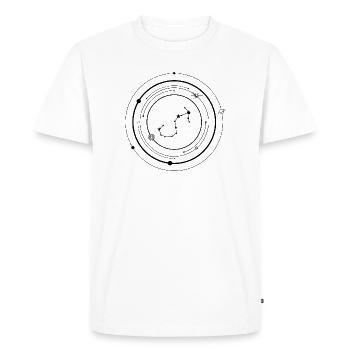 T-shirt minimal Night Sky Spark - T-shirt Premium bio Homme - blanc - Devant - Nico (187cm)