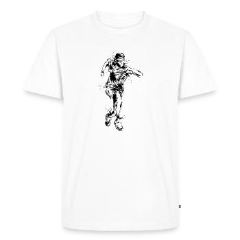 Marathon de course à pied - T-shirt Premium bio Homme - blanc - Devant - Nico (187cm)