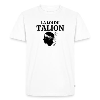 Corse, j'aime la Corse, je suis Corse - T-shirt Premium bio Homme - blanc - Devant - Nico (187cm)