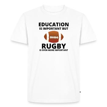 Rugby, Rugby-Sport, Rugby-Humor - Männer Premium Bio T-Shirt - Weiß - Vorne - Nico (187cm)