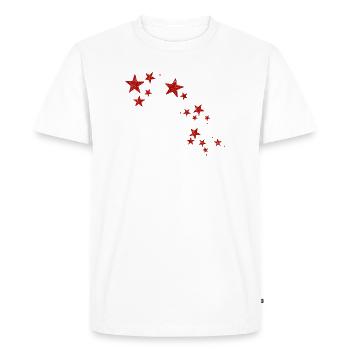 NEW Stars, Stars, And More Stars! (Red) - Men's Premium Organic T-Shirt - white - Front - Nico (187cm)