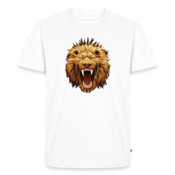 Lion roars - Men's Premium Organic T-Shirt - white - Front - Nico (187cm)