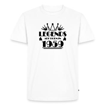 1959 - Né en 1959 - T-shirt Premium bio Homme - blanc - Devant - Nico (187cm)