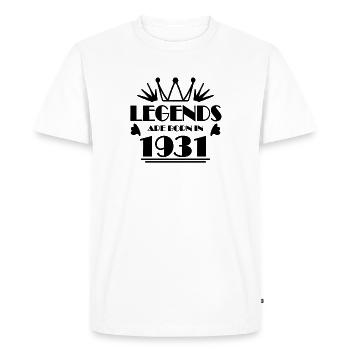 1931 - Né en 1931 - T-shirt Premium bio Homme - blanc - Devant - Nico (187cm)
