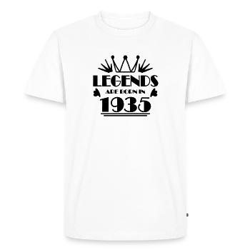 1935 - Né en 1935 - T-shirt Premium bio Homme - blanc - Devant - Nico (187cm)