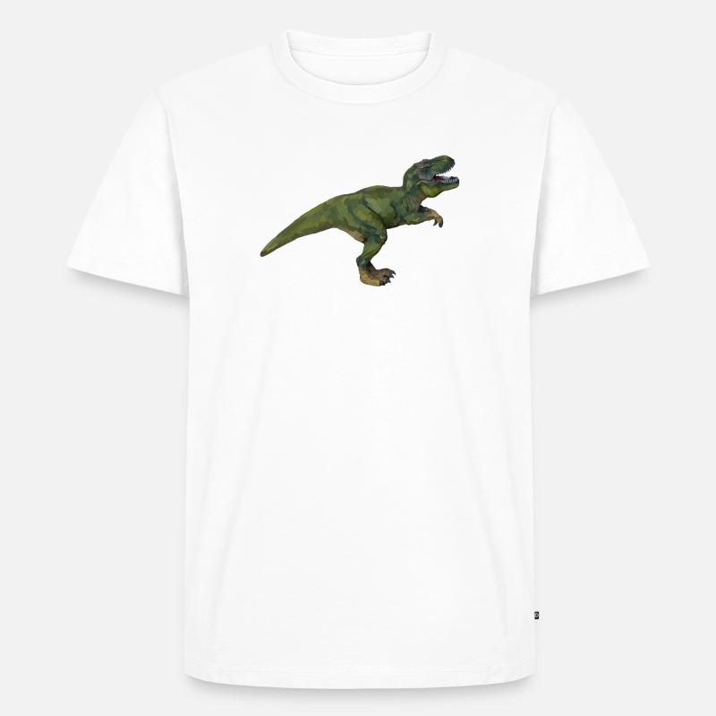 Tom T-Rex - Männer Premium Bio T-Shirt - Weiß