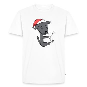 Italian wind chime dog Christmas sleeping - Men's Premium Organic T-Shirt - white - Front - Nico (187cm)
