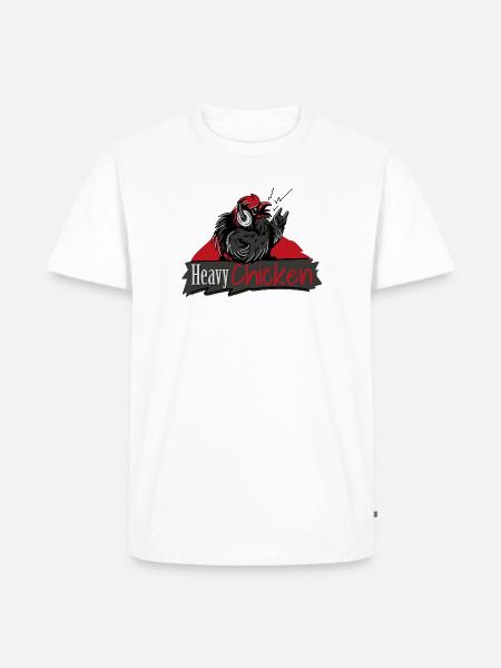 Heavy Chicken - Männer Premium Bio T-Shirt - Weiß