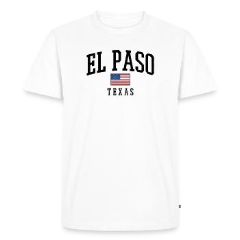 T-shirt rétro El Paso Texas - T-shirt Premium bio Homme - blanc - Devant - Nico (187cm)