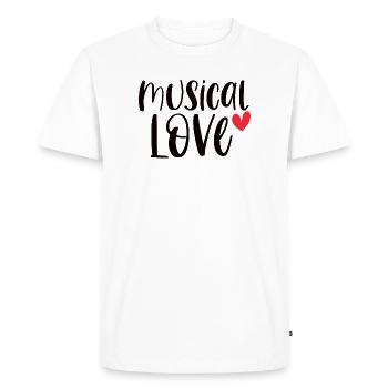 Musical Love Theater Drama Broadway Gift - T-shirt Premium bio Homme - blanc - Devant - Nico (187cm)