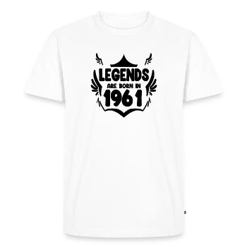 1961 - Né en 1961 - T-shirt Premium bio Homme - blanc - Devant - Nico (187cm)