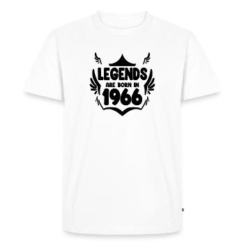 1966 - Né en 1966 - T-shirt Premium bio Homme - blanc - Devant - Nico (187cm)