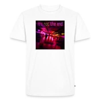 Neon Trail of the Night - Men's Premium Organic T-Shirt - white - Front - Nico (187cm)