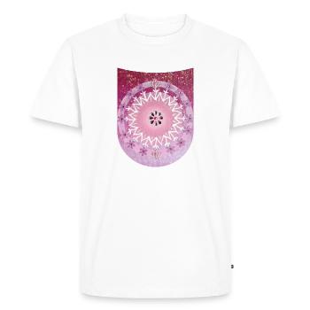 BlumenMandala Harmonie - Sonja Ariel von Staden - Men's Premium Organic T-Shirt - white - Front - Nico (187cm)